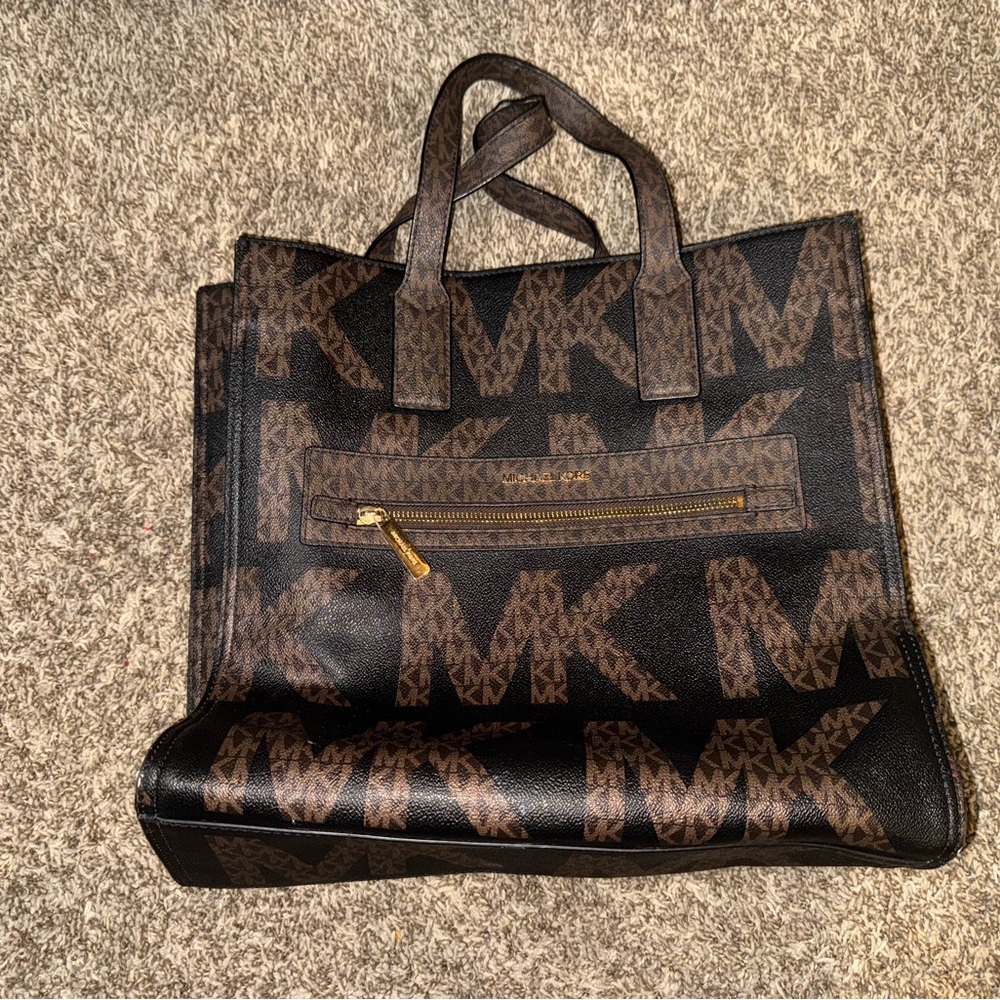 MICHAEL Michael Kors Chocolate Monogram Tote Bag